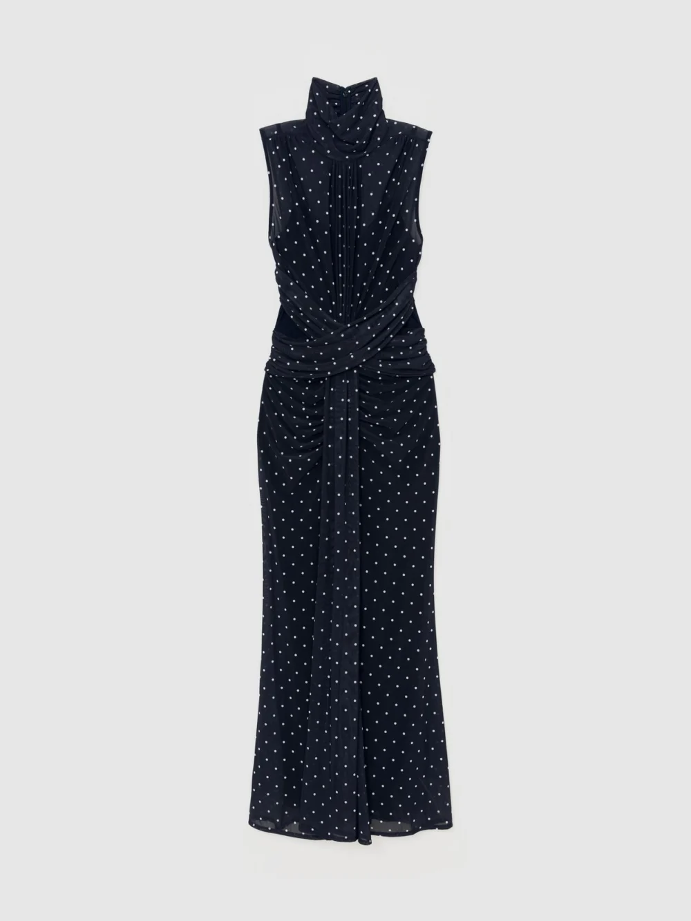 Reiss Stacey Polka-dot Print Sleeveless Maxi Dress, 6, view 2