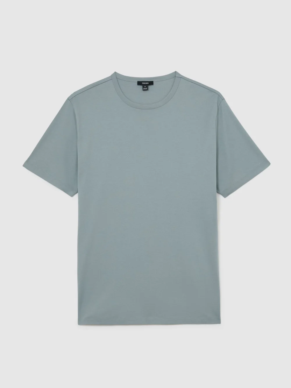 Reiss Steel Blue Air-water Cotton Tailored-fit T-shirt, view 2