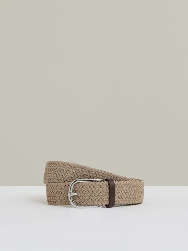 Reiss Stone Basket-weave Belt