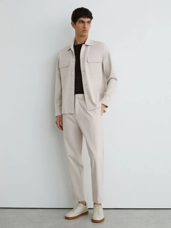 Reiss Stone Cleric Technical Elasticated-waist Tapereds