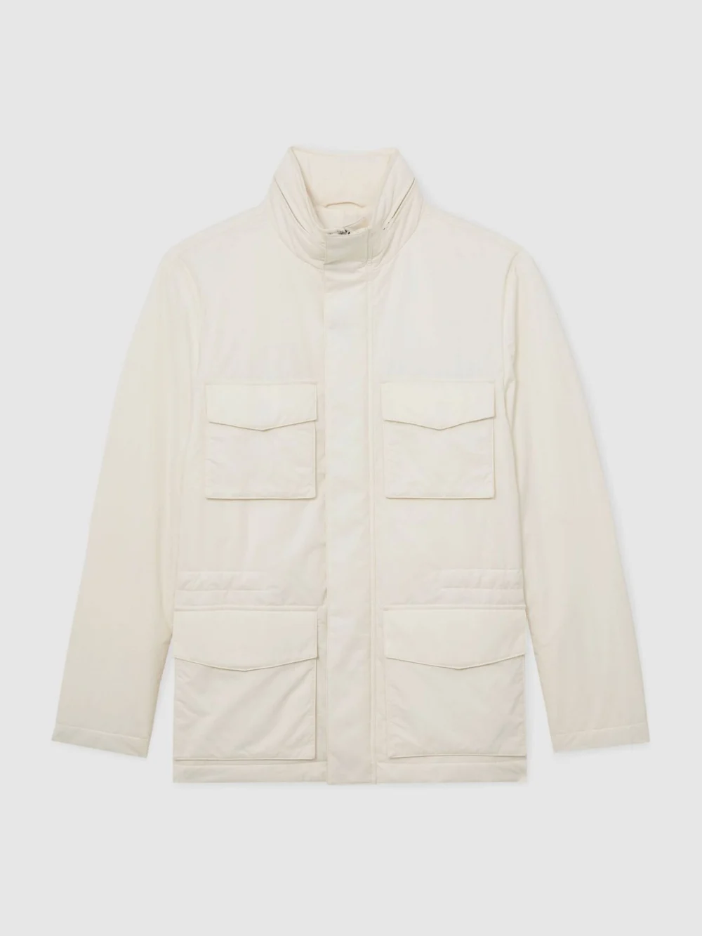 Reiss Stone Cotton-blend Padded Four-pocket Jacket, view 2