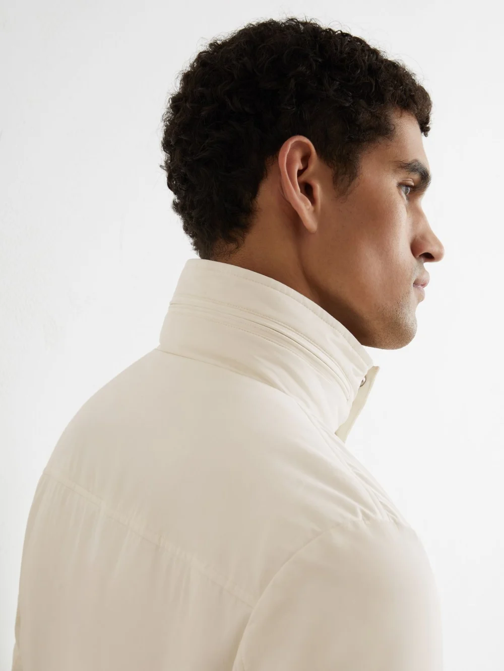 Reiss Stone Cotton-blend Padded Four-pocket Jacket, view 3