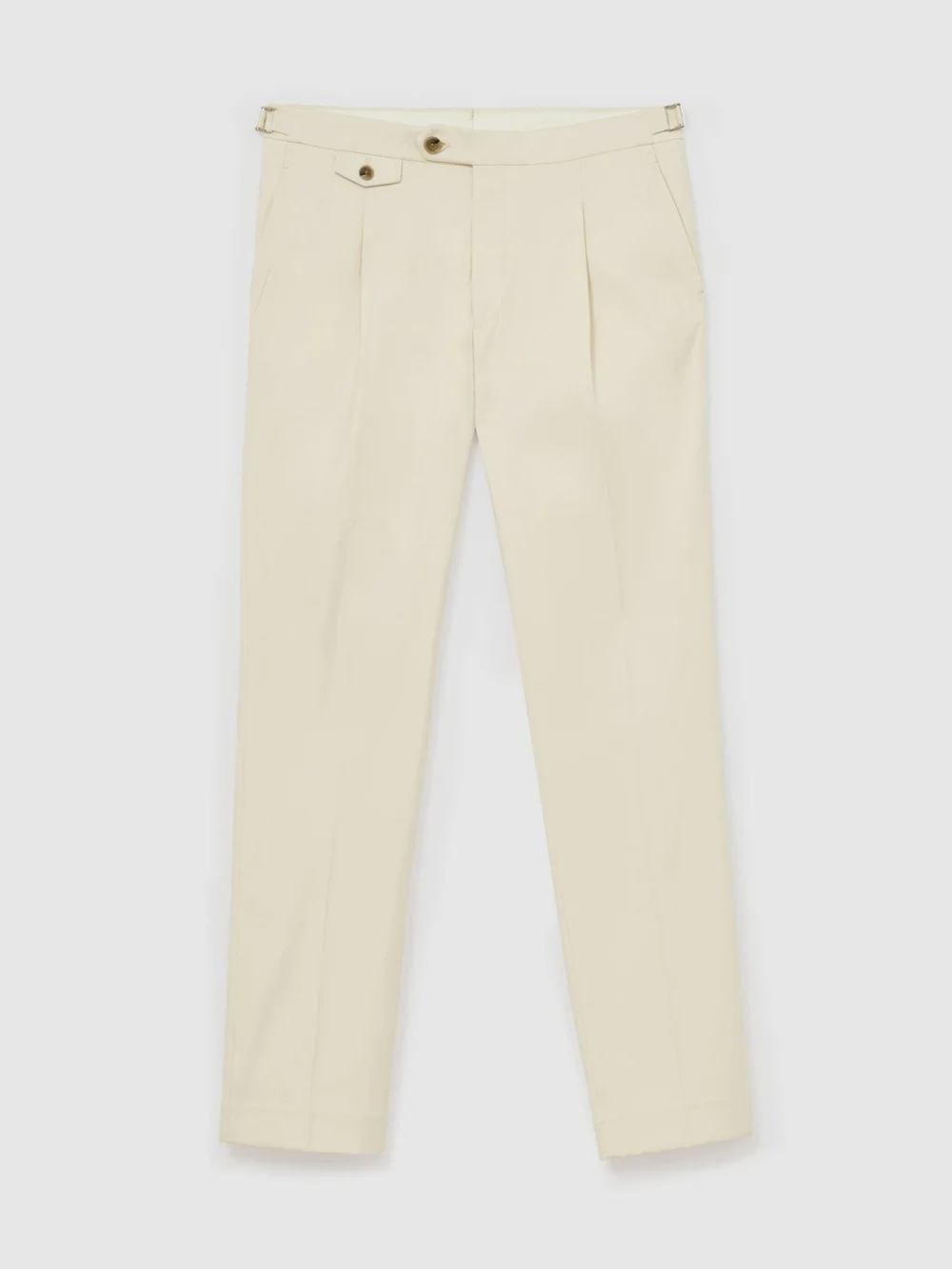 Reiss Stone Cotton-blend Side-adjuster Trousers Tailored-fit, view 2