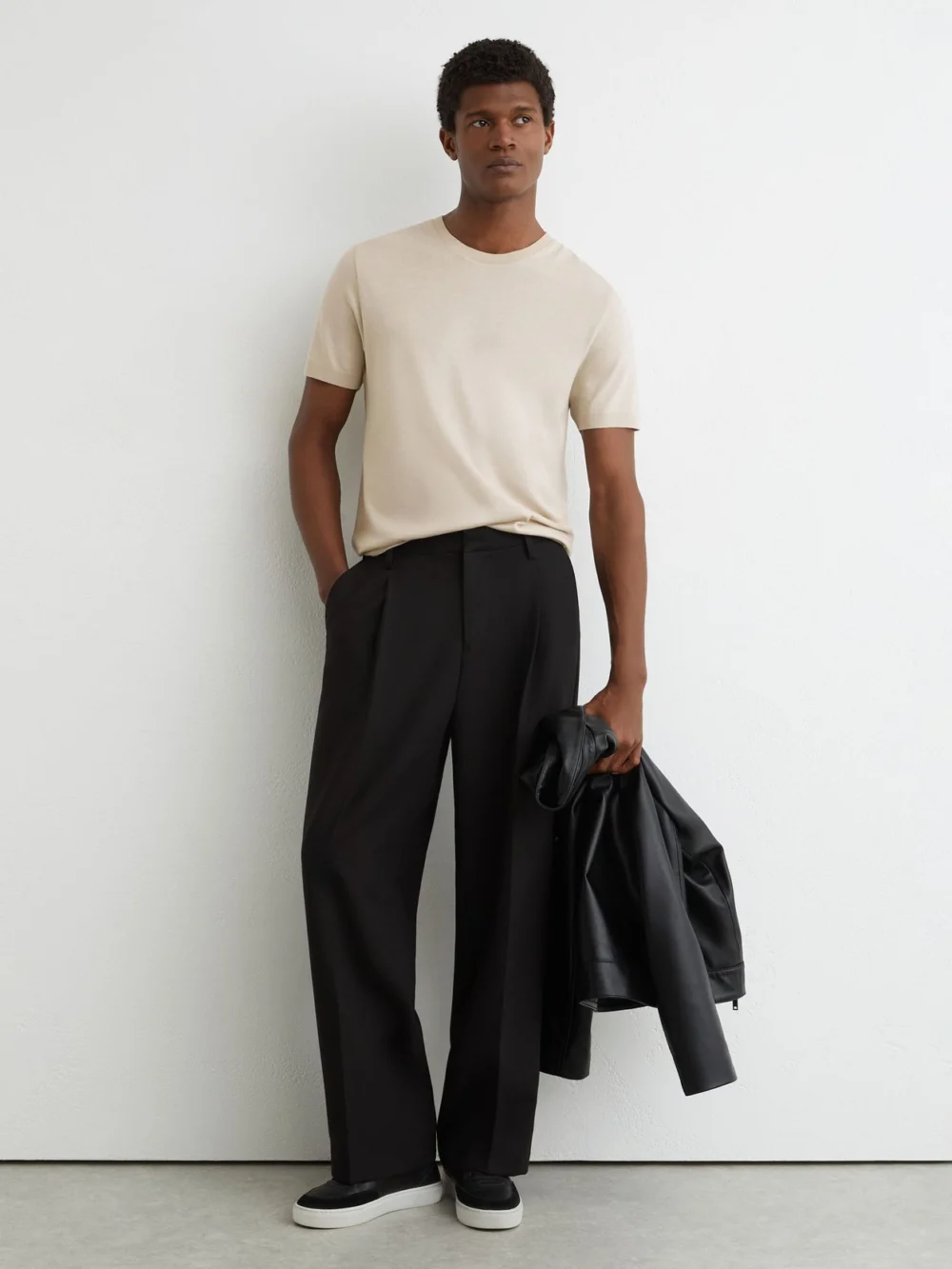 Reiss Stone Cotton- Crew-neck Modern-fit T-shirt