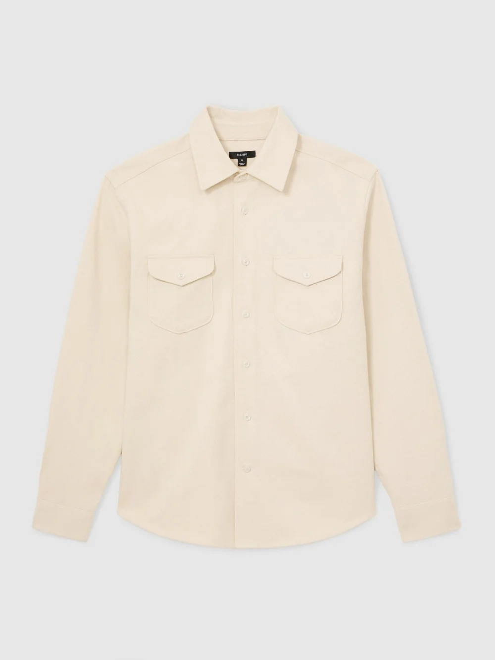 Reiss Stone Cotton-twill Twin-pocket Regular-fit Shirt, view 2