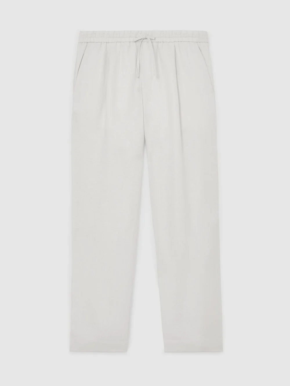 Reiss Stone Linen Relaxed-fit Drawstring Trousers, view 2