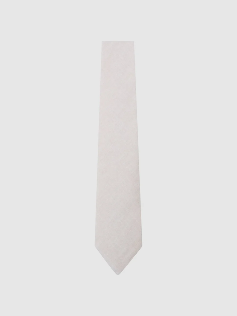 Reiss Stone Linen Woven Tie,, view 2