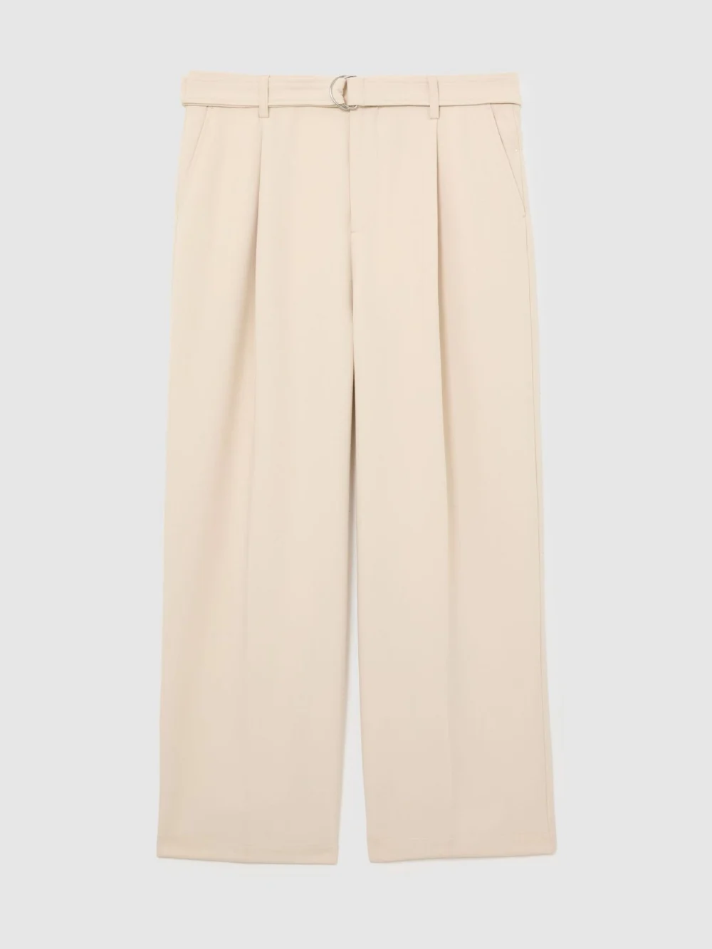 Reiss Stone Relaxed-fit Belted Trousers, view 2