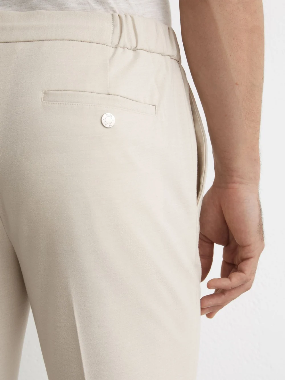 Reiss Stone Slim Fit Stretch Drawstring Trousers, view 3
