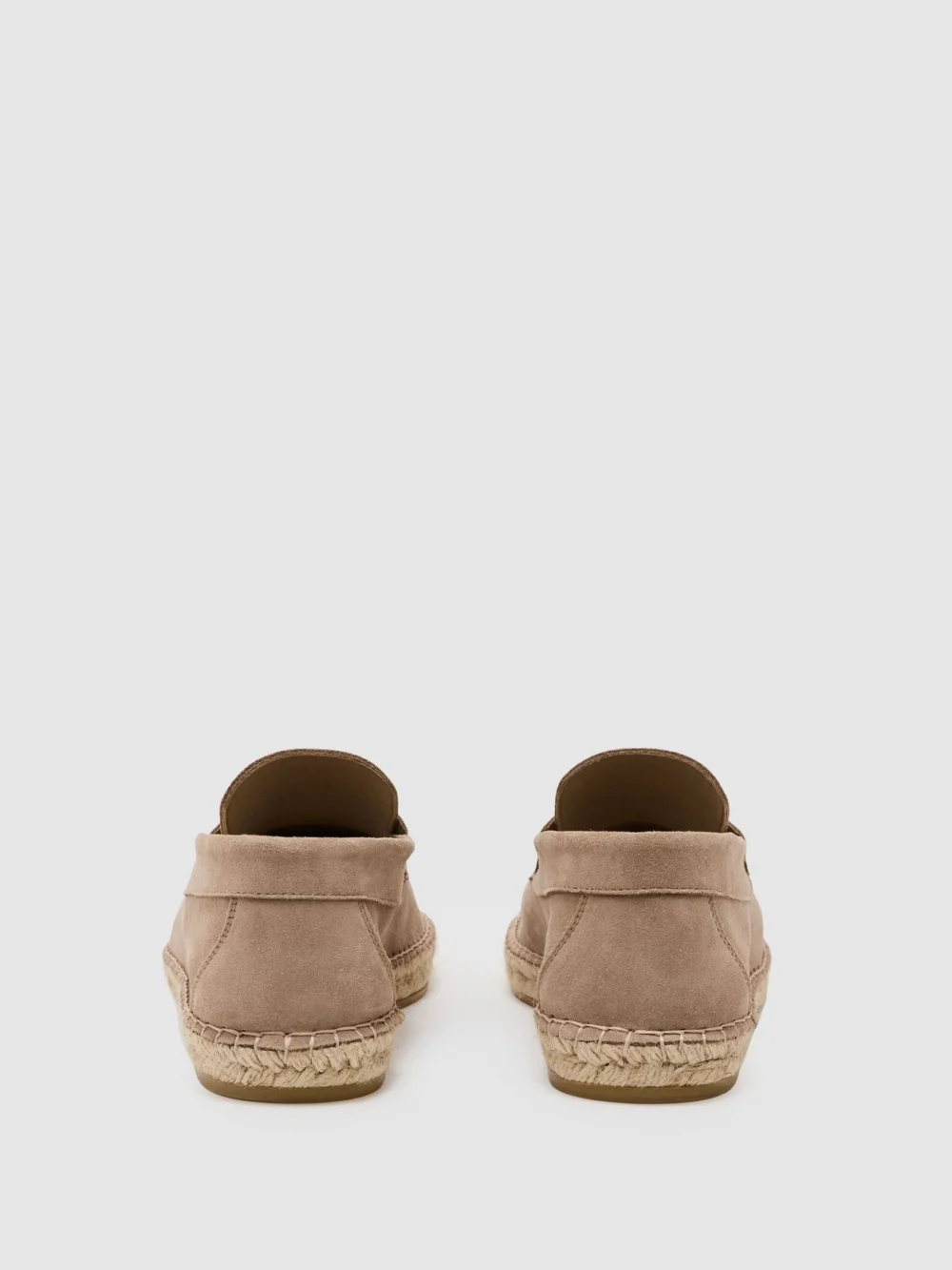 Reiss Stone Suede Penny Loafer Espadrilles, view 4