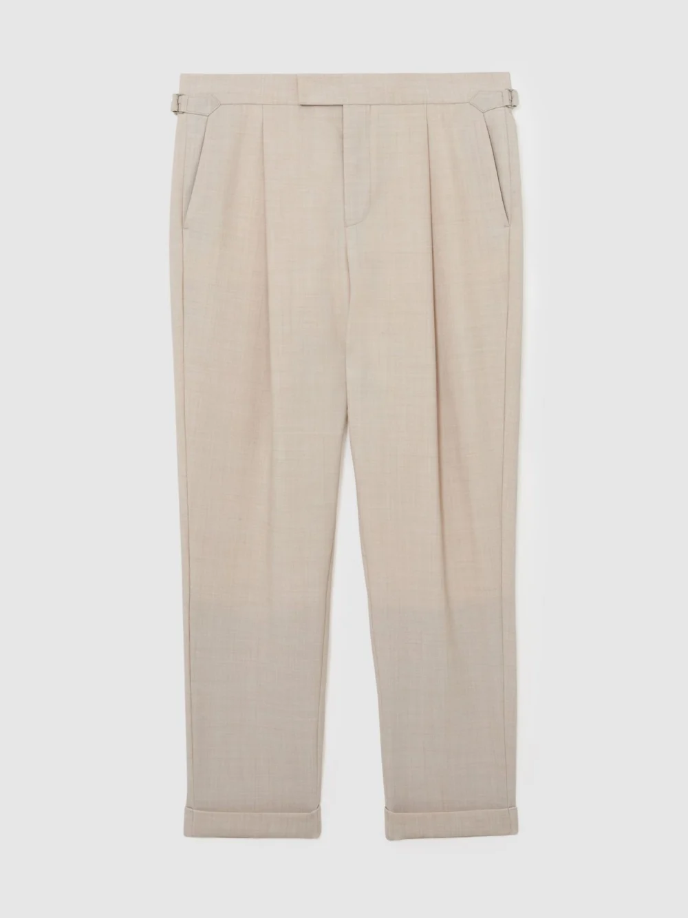 Reiss Stone Tailored Fit Side-adjuster Suit Trousers with Wool, view 2