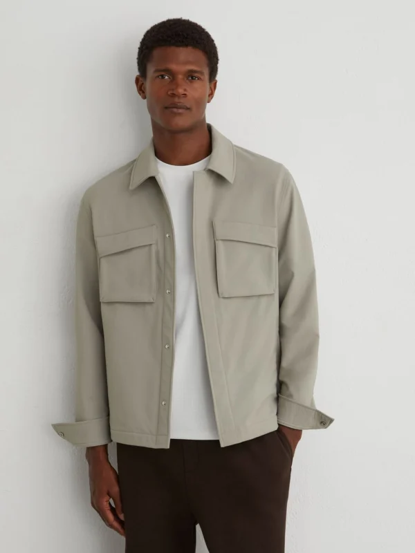 Reiss Stone Technical Twin-pocket Overshirt