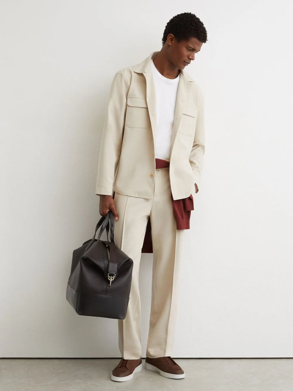 Reiss Stone Twin-pocket Button-through Overshirt