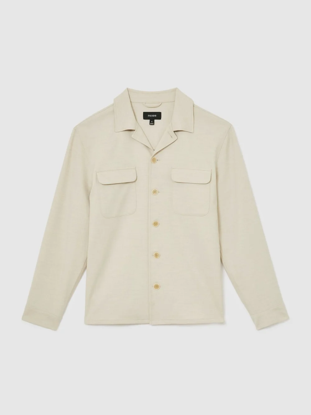 Reiss Stone Twin-pocket Button-through Overshirt, view 2
