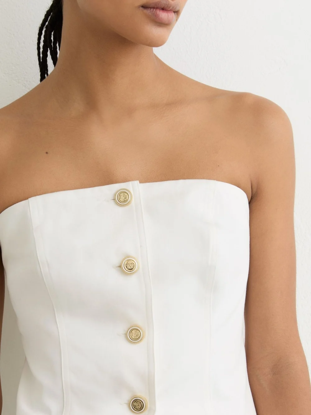 Reiss Strapless Button Waistcoat, view 4