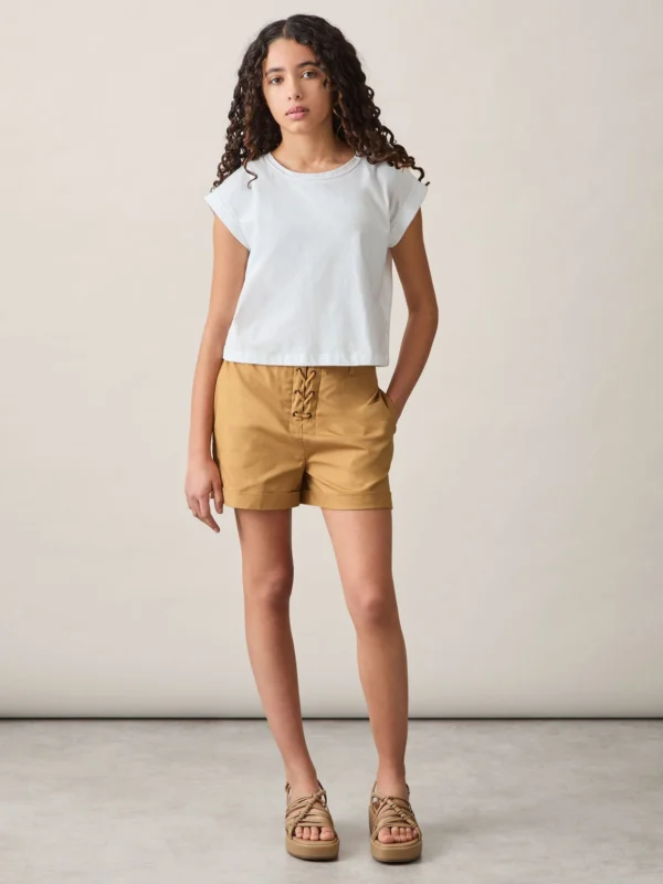 Reiss Tan 4-9 yrs Cotton Lace-up Shorts