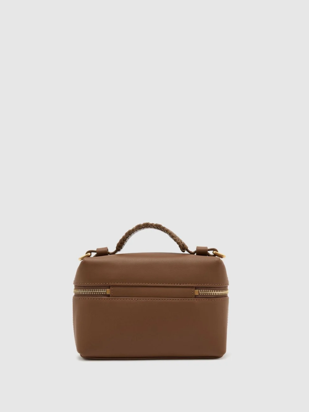 Reiss Tan Leather Vanity Crossbody Bag,, view 4