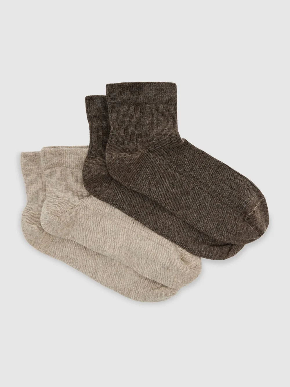 Reiss Taupe Brown 2-Pack Cotton-blend Ribbed Trainer Socks