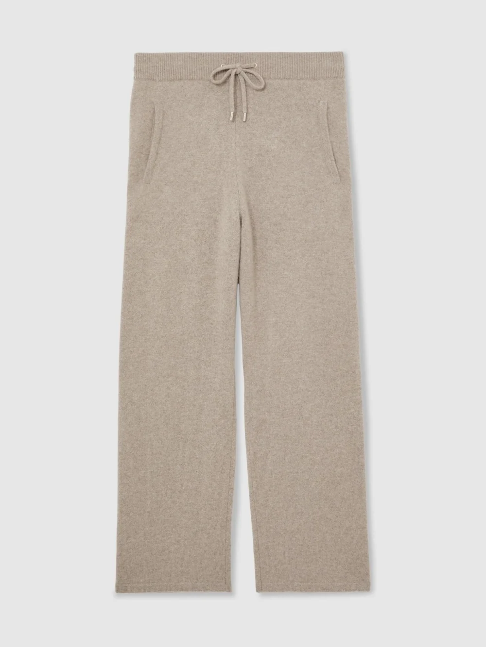 Reiss Taupe Melange Cashmere Relaxed-fit Joggers, view 2