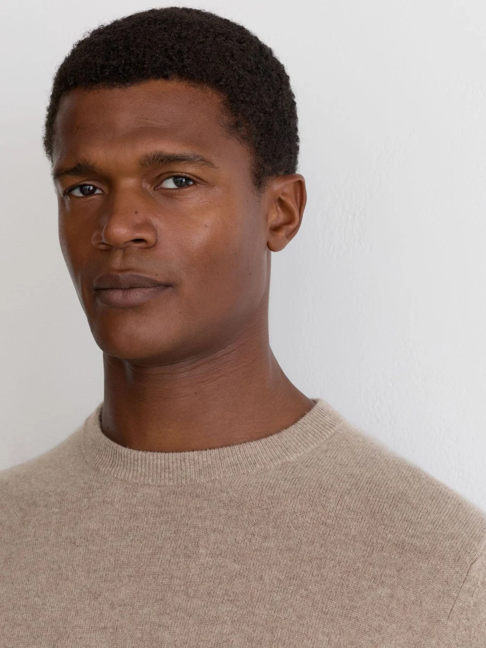 Reiss Taupe Melange Jumper, view 3