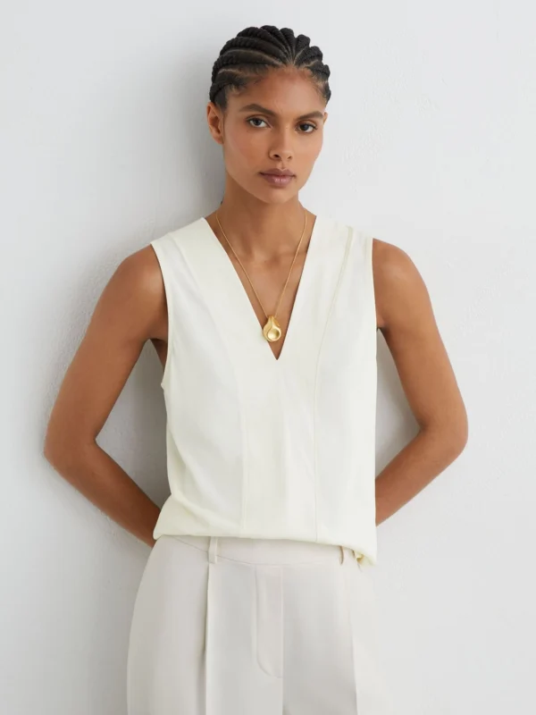 Reiss V-neck Shell Top