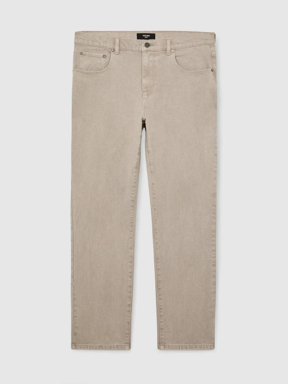 Reiss Warm Taupe Wash Straight-leg Jeans, view 2