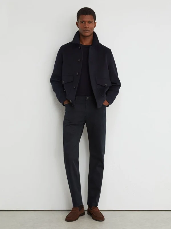 Reiss Washed Blue Cotton-stretch Garment-dyed Slim-fit Jeans
