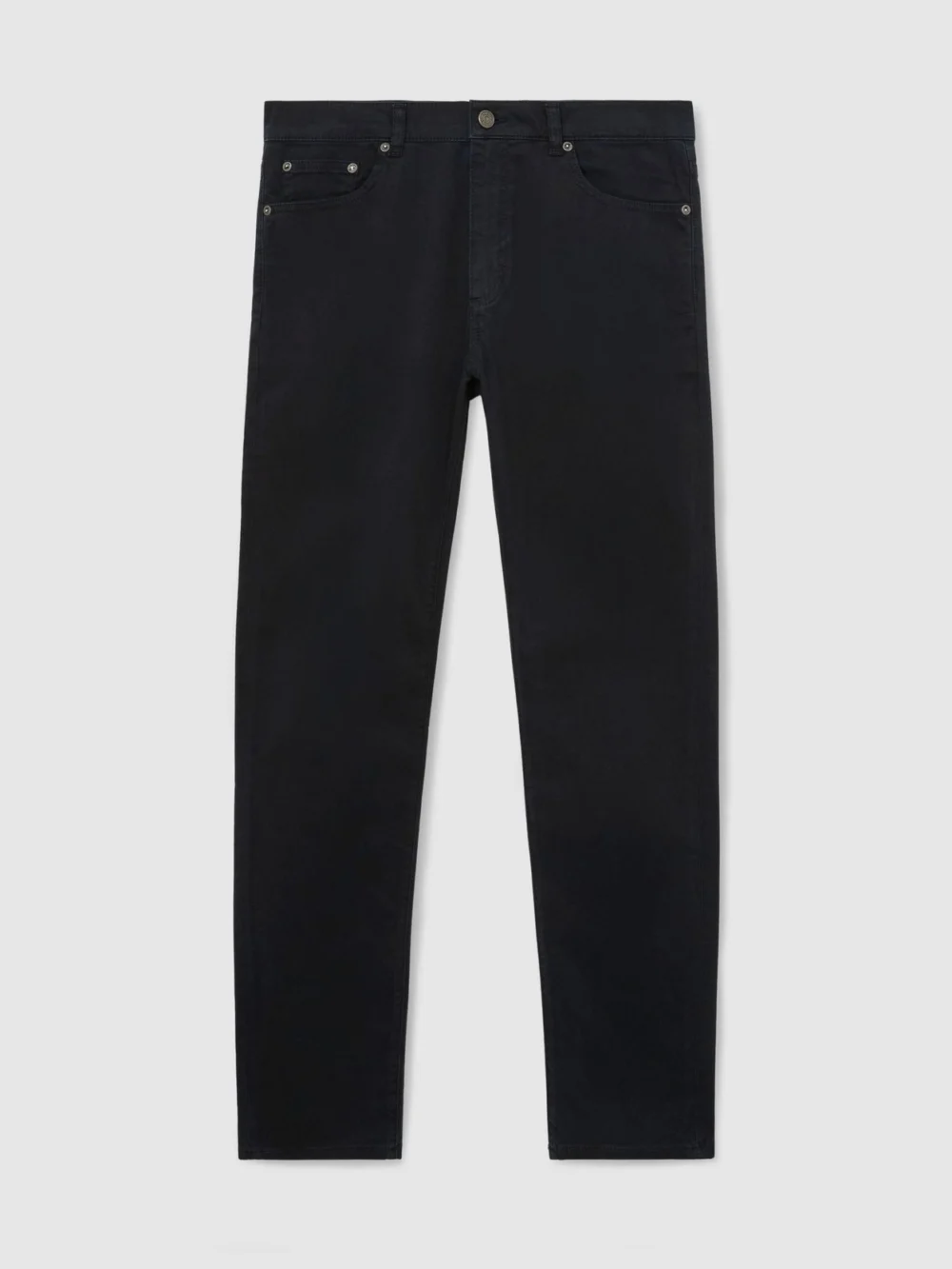 Reiss Washed Blue Cotton-stretch Garment-dyed Slim-fit Jeans, view 2