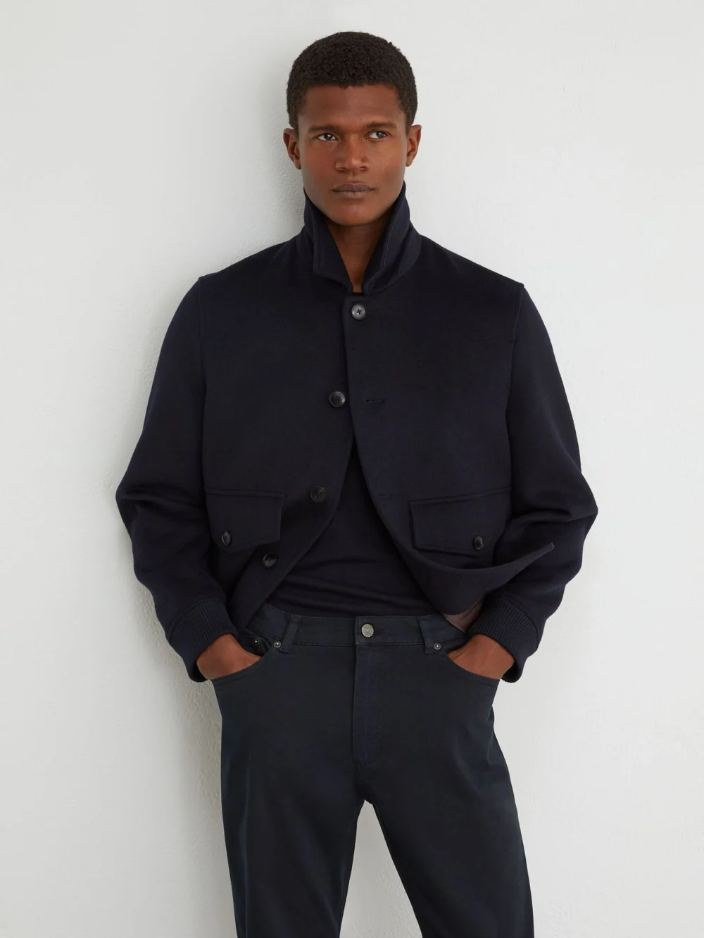 Reiss Washed Blue Cotton-stretch Garment-dyed Slim-fit Jeans, view 4