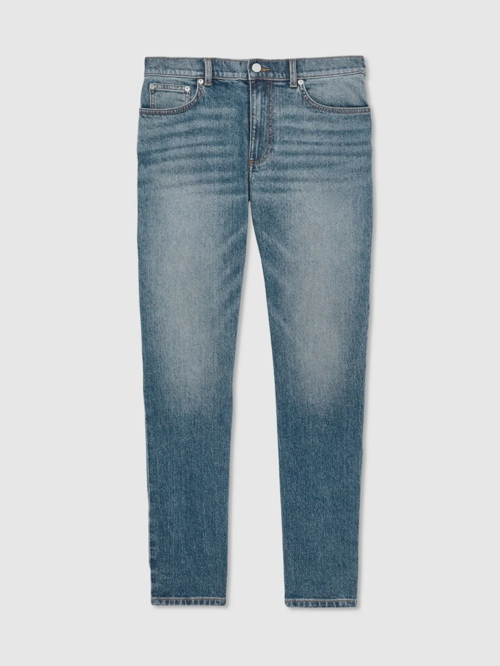 Reiss Washed Indigo Green Cast Cotton-blend Slim-fit Jeans, view 2