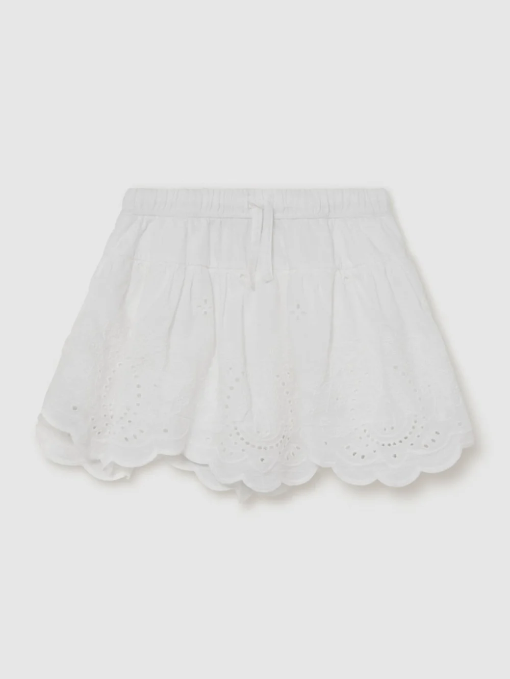 Reiss White 3-9 yrs Cotton Broderie Anglaise Skort