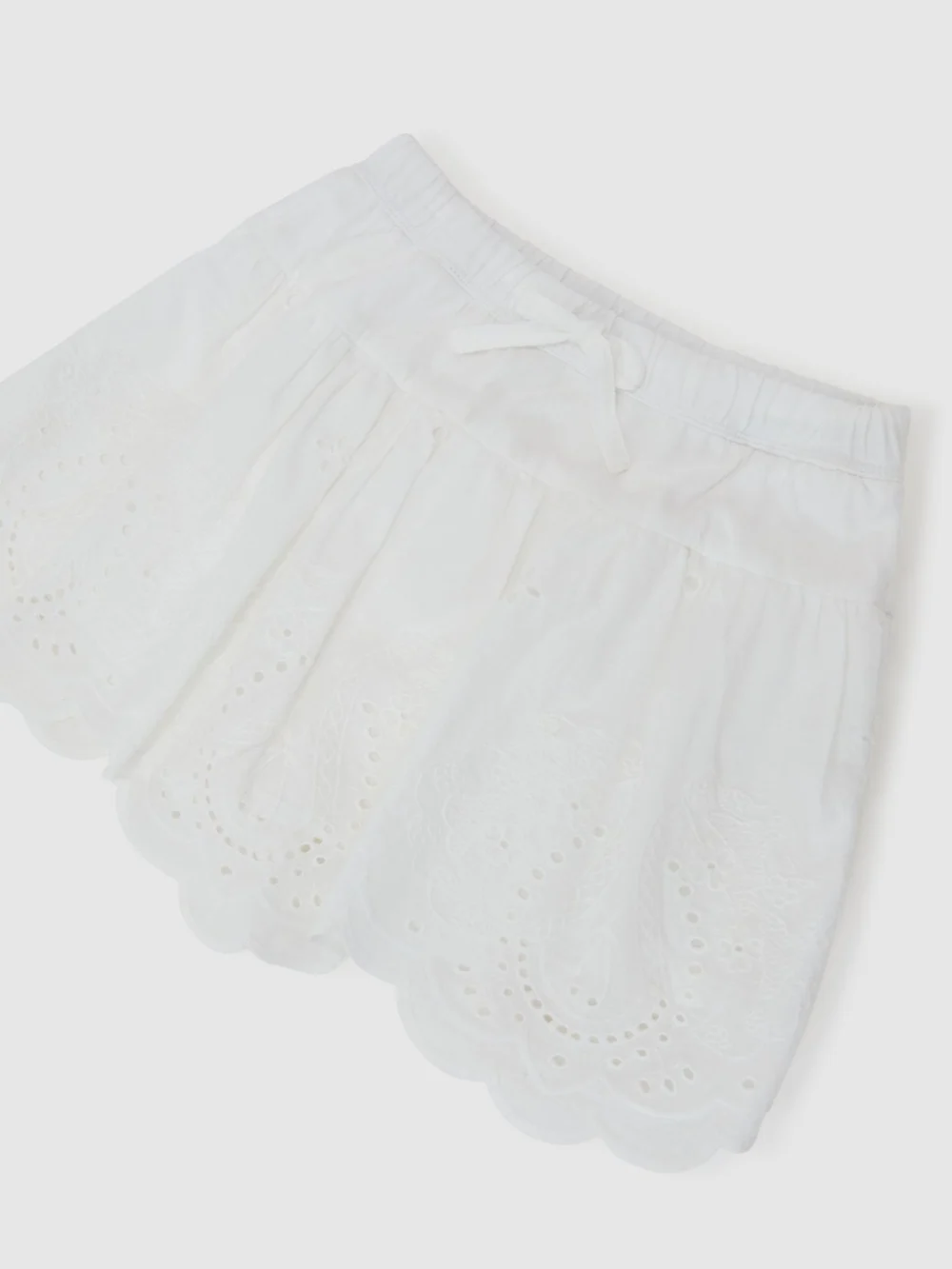 Reiss White 3-9 yrs Cotton Broderie Anglaise Skort, view 3