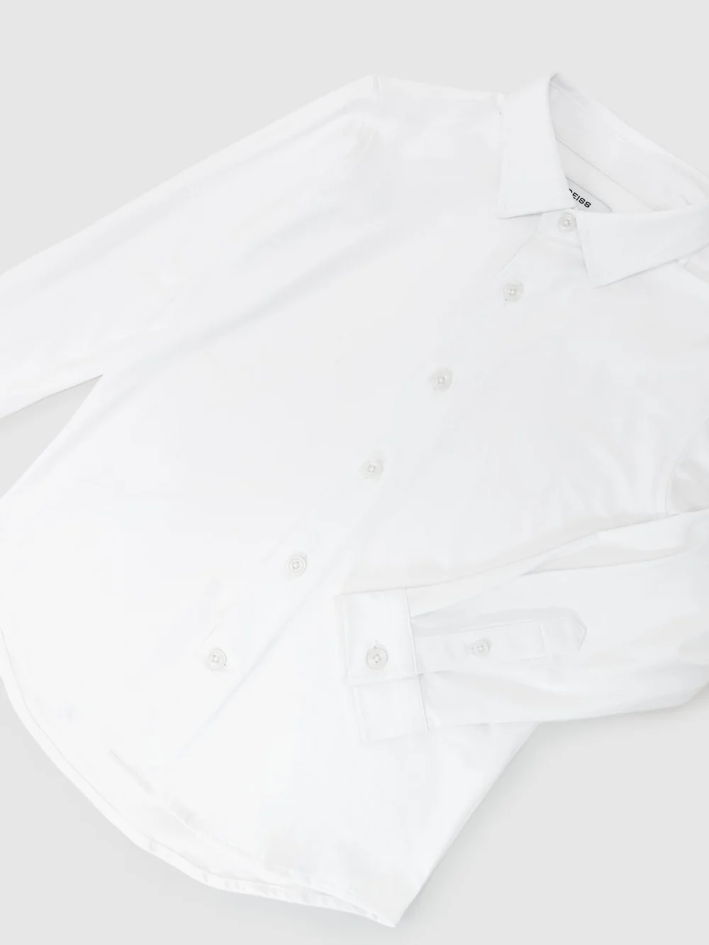 Reiss White 3-9 yrs Stretch Long-sleeve Slim-fit Travel Shirt, view 3