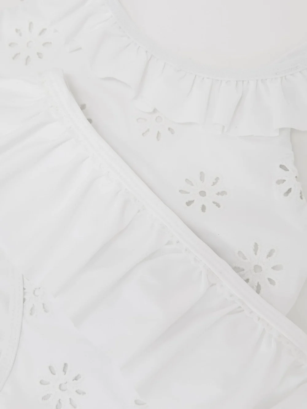 Reiss White 9-13 yrs Broderie Peplum Bikini Set