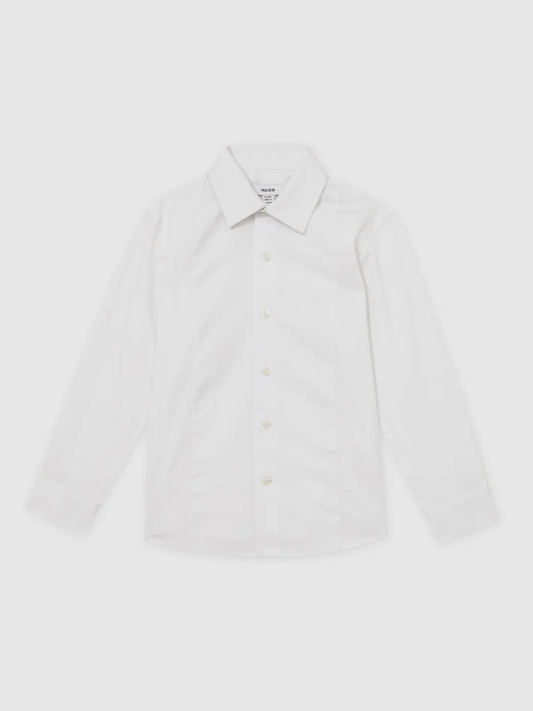 Reiss White 9-13 yrs Cotton Slim-fit Dinner Shirt