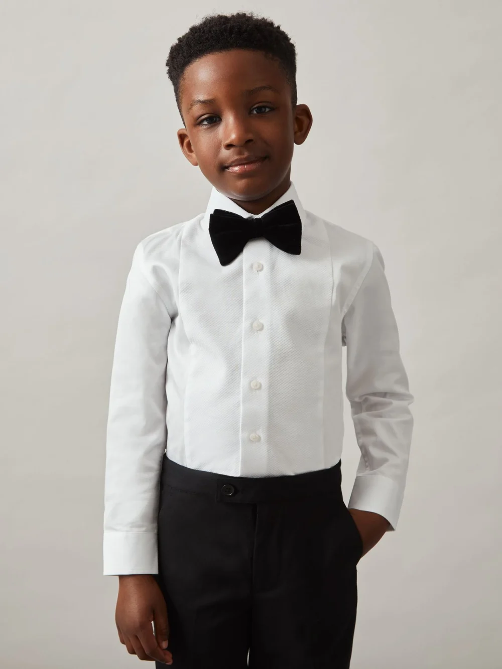 Reiss White 9-13 yrs Cotton Slim-fit Dinner Shirt, view 3