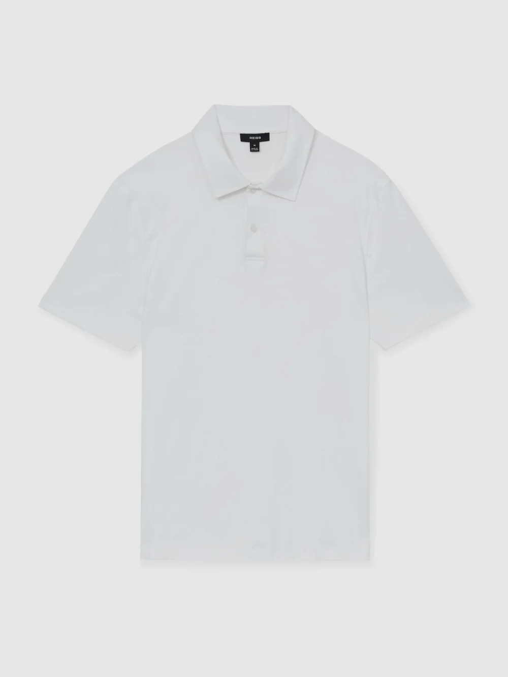 Reiss White Air-water Cotton Polo Shirt, view 2