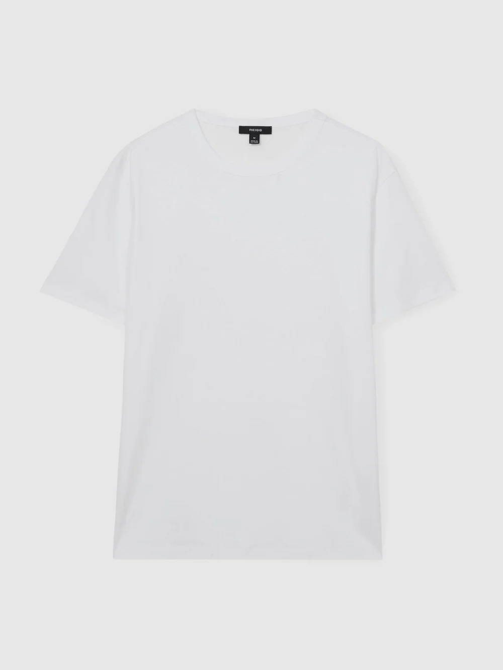 Reiss White Air-water Cotton Tailored-fit T-shirt, view 2