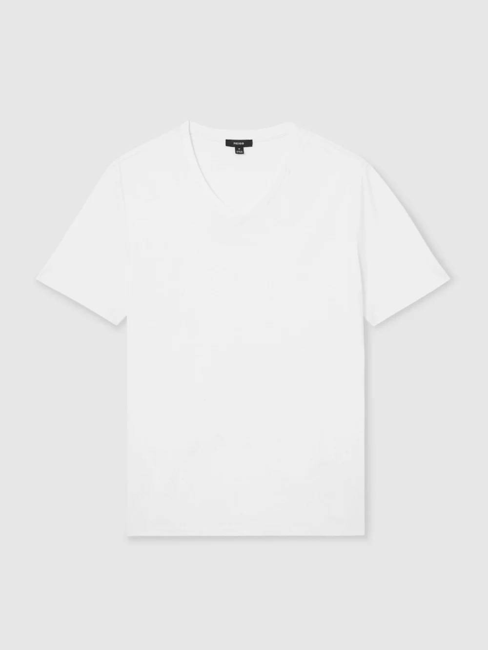 Reiss White Air-water-cotton V-neck Tailored-fit T-shirt, view 2