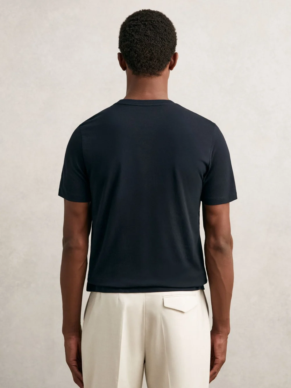 Reiss White & Navy & Sage 3 Pack Cotton Crew-neck Tailored-fit T-shirts 3-Pack, view 4