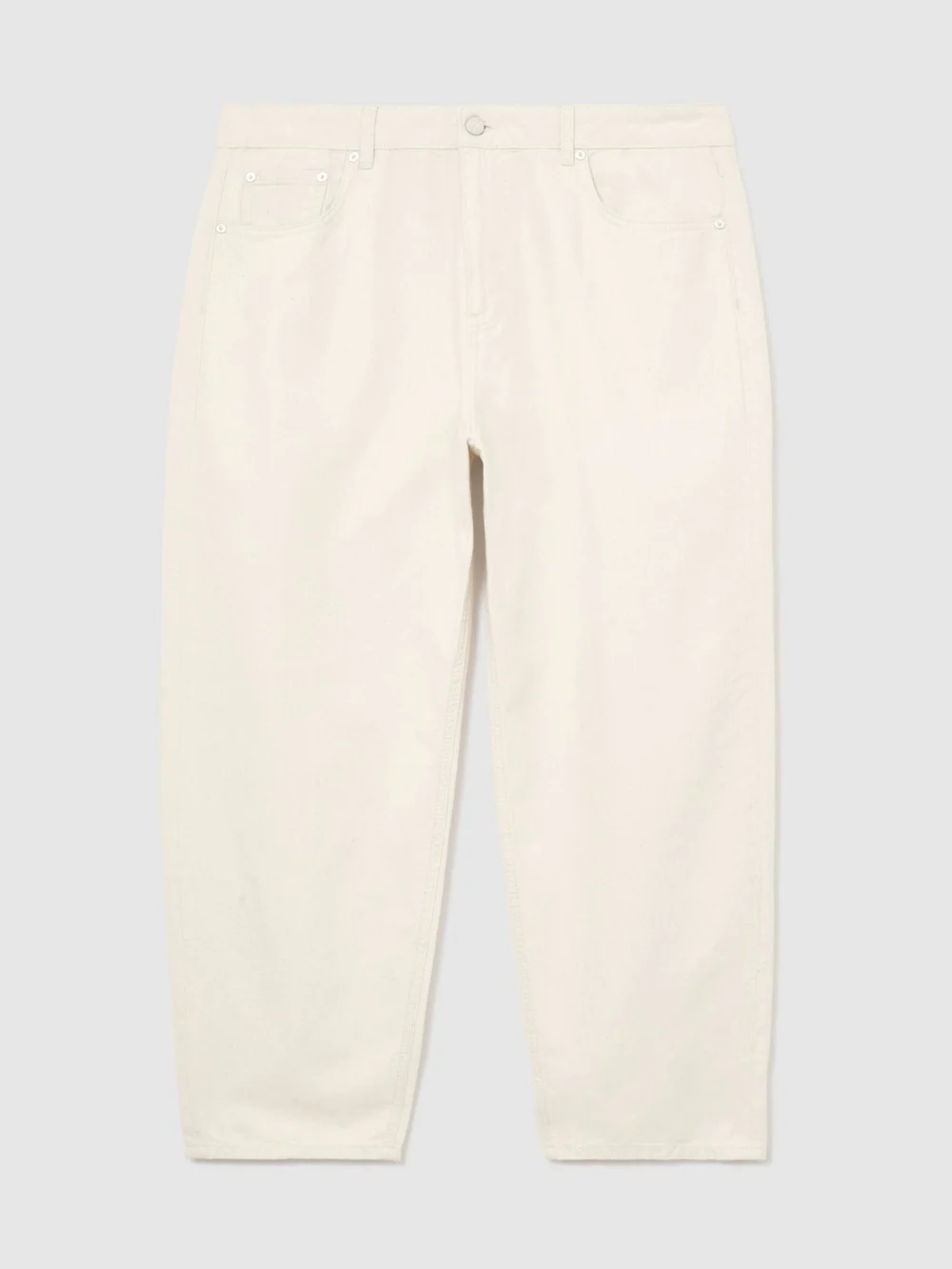 Reiss White Barrel-leg Jeans, view 2