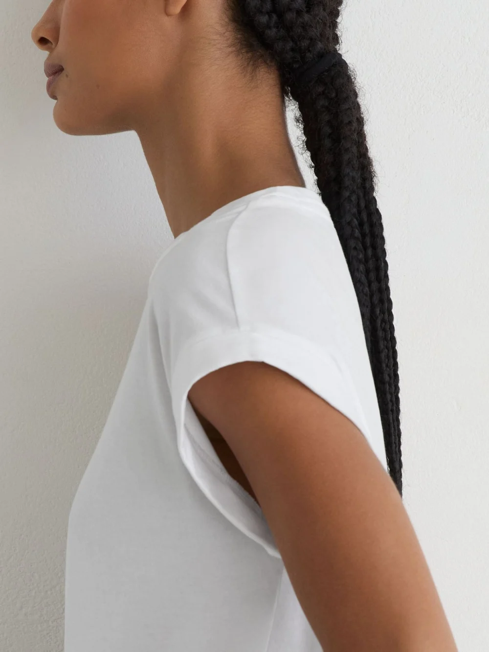 Reiss White Brushed-cotton Crew-neck T-shirt, view 4