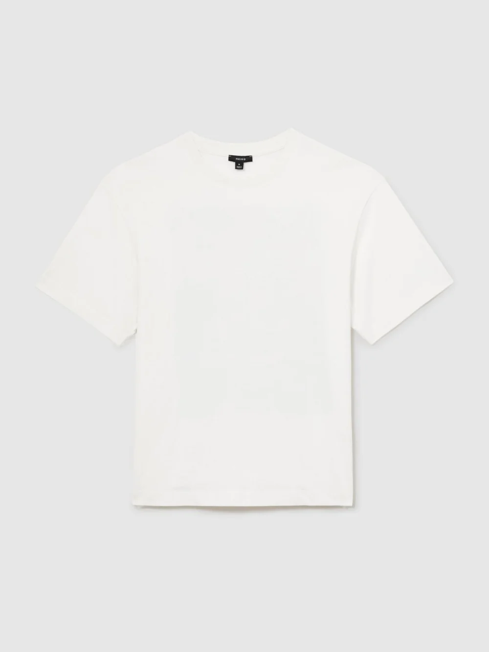 Reiss White Cotton Carlo-print Relaxed-fit T-shirt, view 2