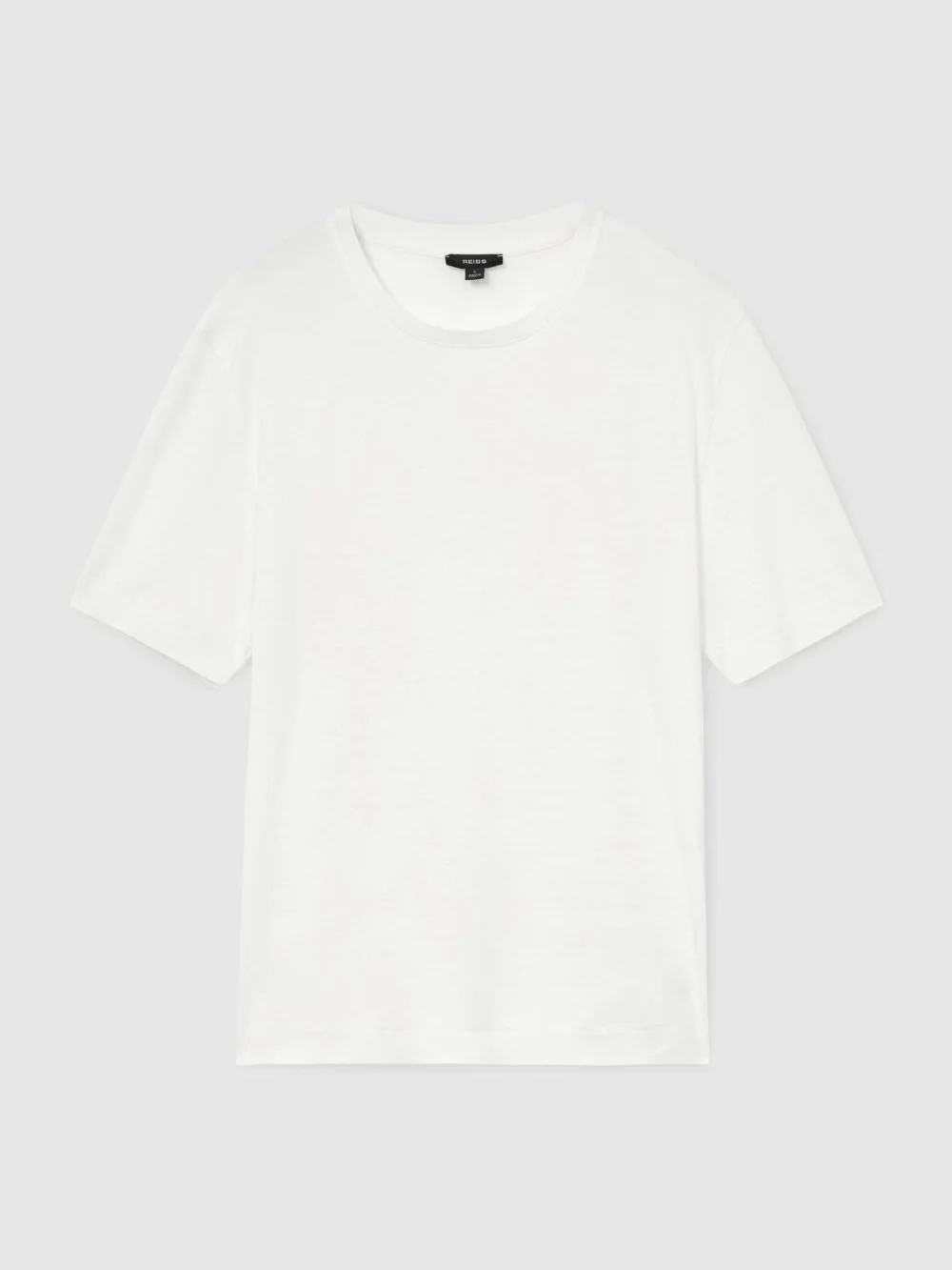 Reiss White Cotton- Crew-neck Modern-fit T-shirt, view 2