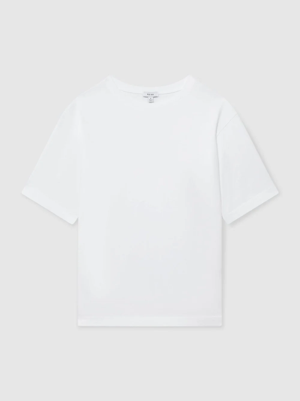 Reiss White Cotton Crew Neck T-shirt, view 2