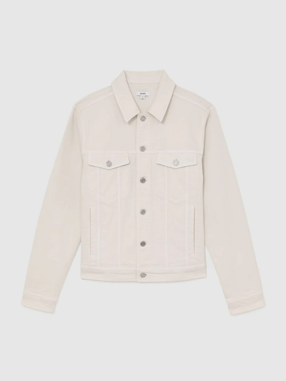 Reiss White Denim Trucker Jacket, view 2