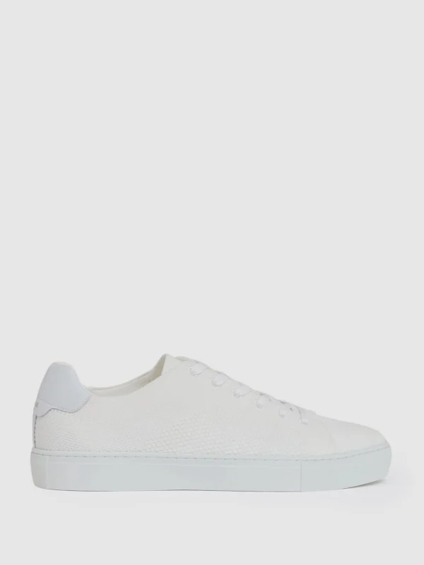 Reiss White Finleyted Low-top Trainers