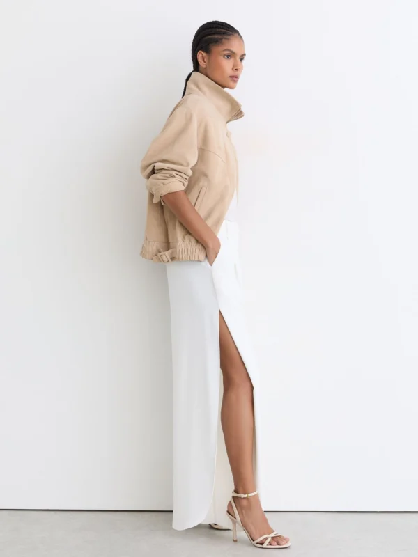 Reiss White Leather Link-strap Stiletto Sandals