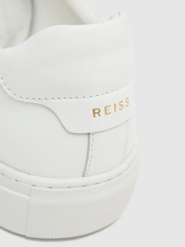 Reiss White Leather Low-top Trainers