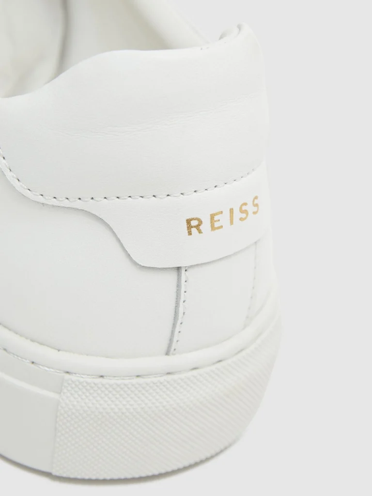 Reiss White Leather Low-top Trainers